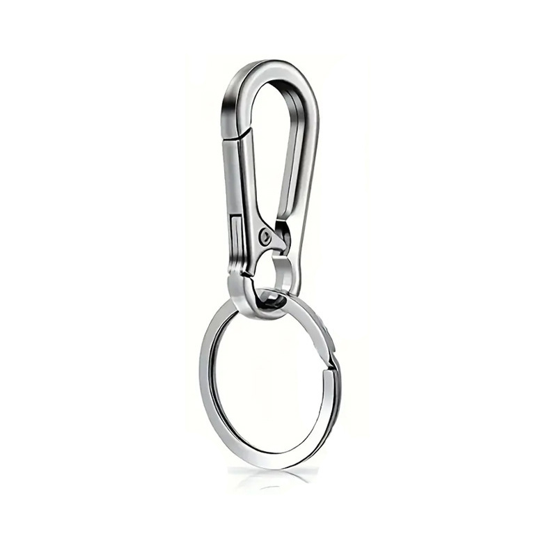 ユニセックスシンプルクラシックメタルキーホルダー亜鉛合金ウエストキーチェーンリングアクセサリー取り外し可能な組み合わせ|undefined