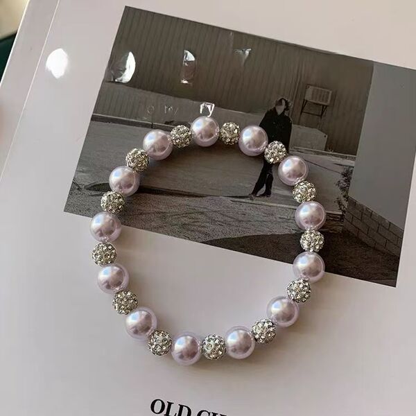 sophisticated bracelet pearl with zircon