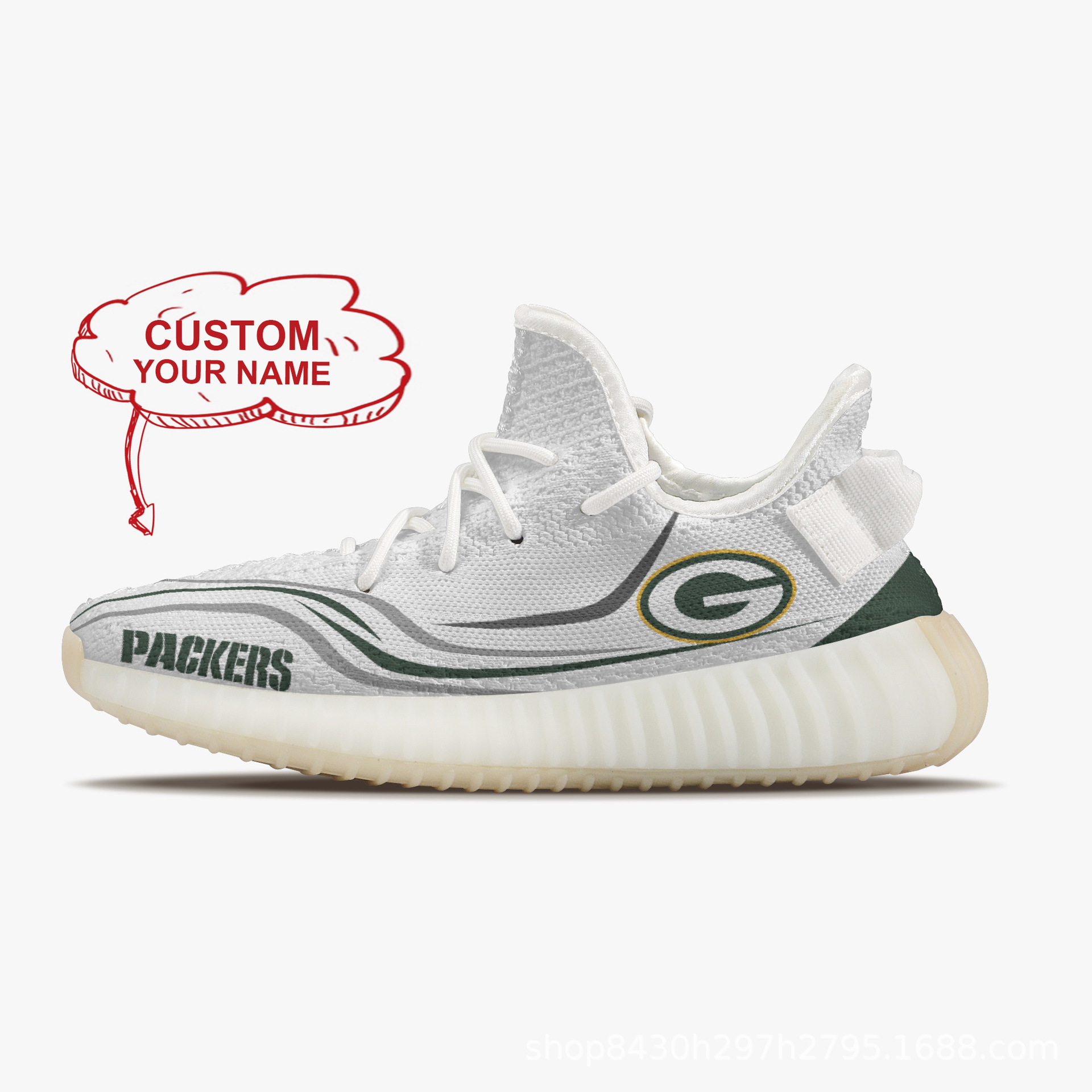 跨境3D印花情侣款椰子运动鞋透气网面飞织鞋来图定 制一件代发