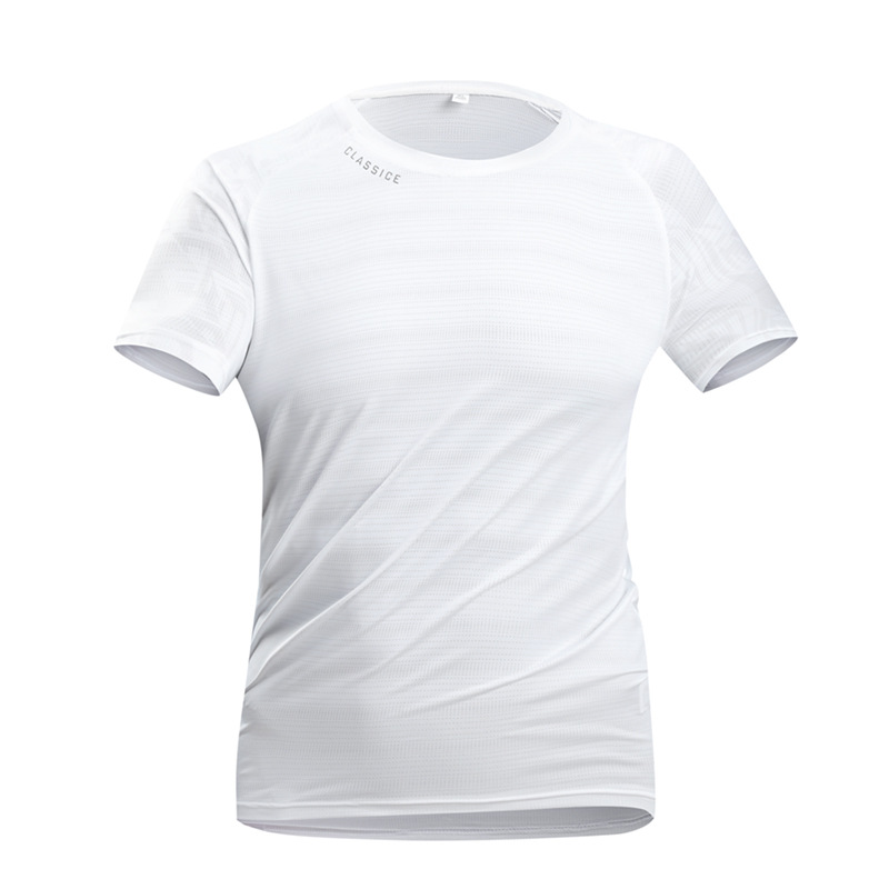 Camiseta de manga corta de seda de hielo para hombre, manga raglán de verano, aire acondicionado, impresión, secado rápido, alta elasticidad, ocio, fresco, deportes sueltos