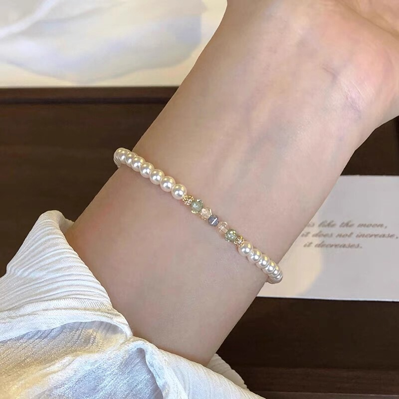 Color Beaded Pearl Bracelet Simple Light Luxury Elegant Niche High-end Design Bracelet 2024 New Explosions Trendy Color Beaded Pearl Bracelet Simple Light Luxury Elegant Niche High-end Design Bracelet 2024 New Explosions Trendy