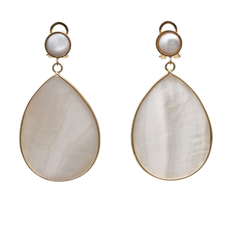 Europea y americana transfronteriza azul oro gota colgante pendientes simples exageradas pendientes de cristal Turquesa