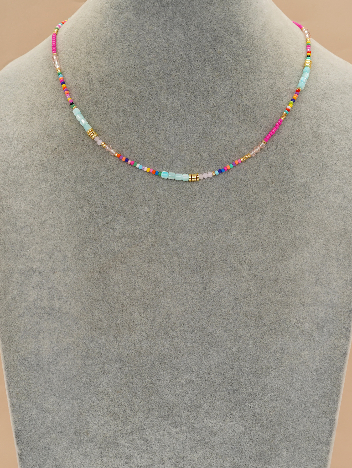 Necklace Classification Bohemian Colorful Alloy Glass Seed Bead Beaded Women's Necklace