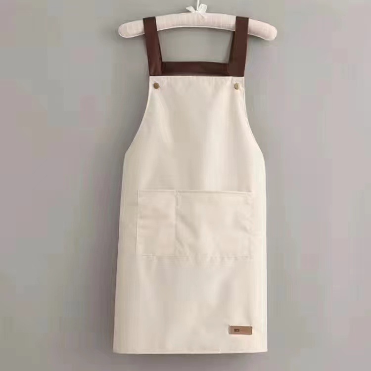 エプロン家庭用キッチン防水防油作業服ロゴ印字カスタム女性夏の薄い飲食物が腰を囲んでいる|undefined