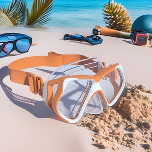 New Diving Goggles, Snorkeling Essential Set, Waterproof Silicone Tempered Glass, Amazon Best-Selling Cross-Border Eye Protection, Europe and America