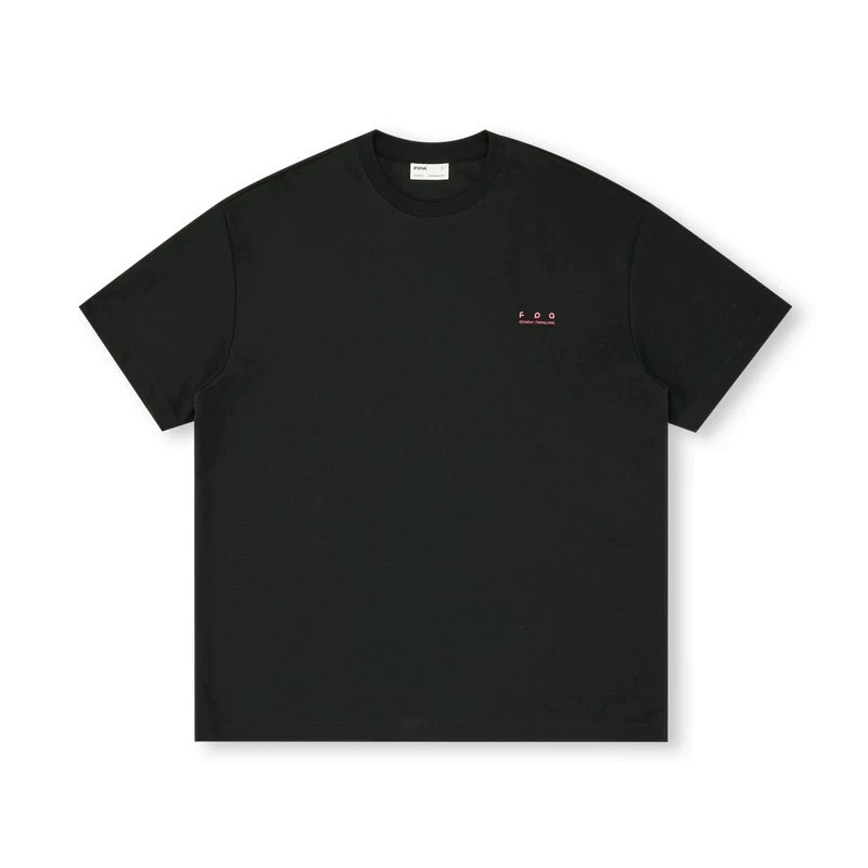 クロスボーダーFPA無地バックグラデーションブランドロゴレイアウトクールで万能なラウンドネック半袖Tシャツ男女兼用|undefined