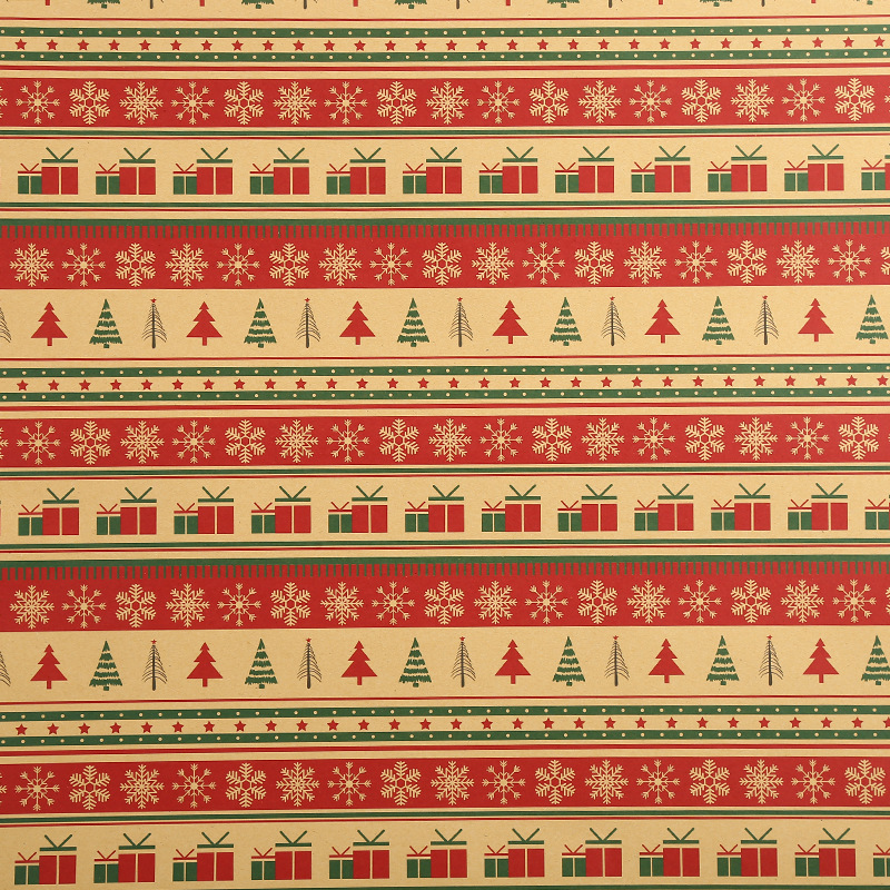 Ajuste de la muestra-papel de regalo de Navidad papel de regalo de vacaciones papel de regalo de Navidad