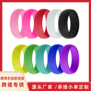 8mm��10ɫ�M�ǹ�ɫ���z��ָŮʽ���zָ�h�W������silicone rings