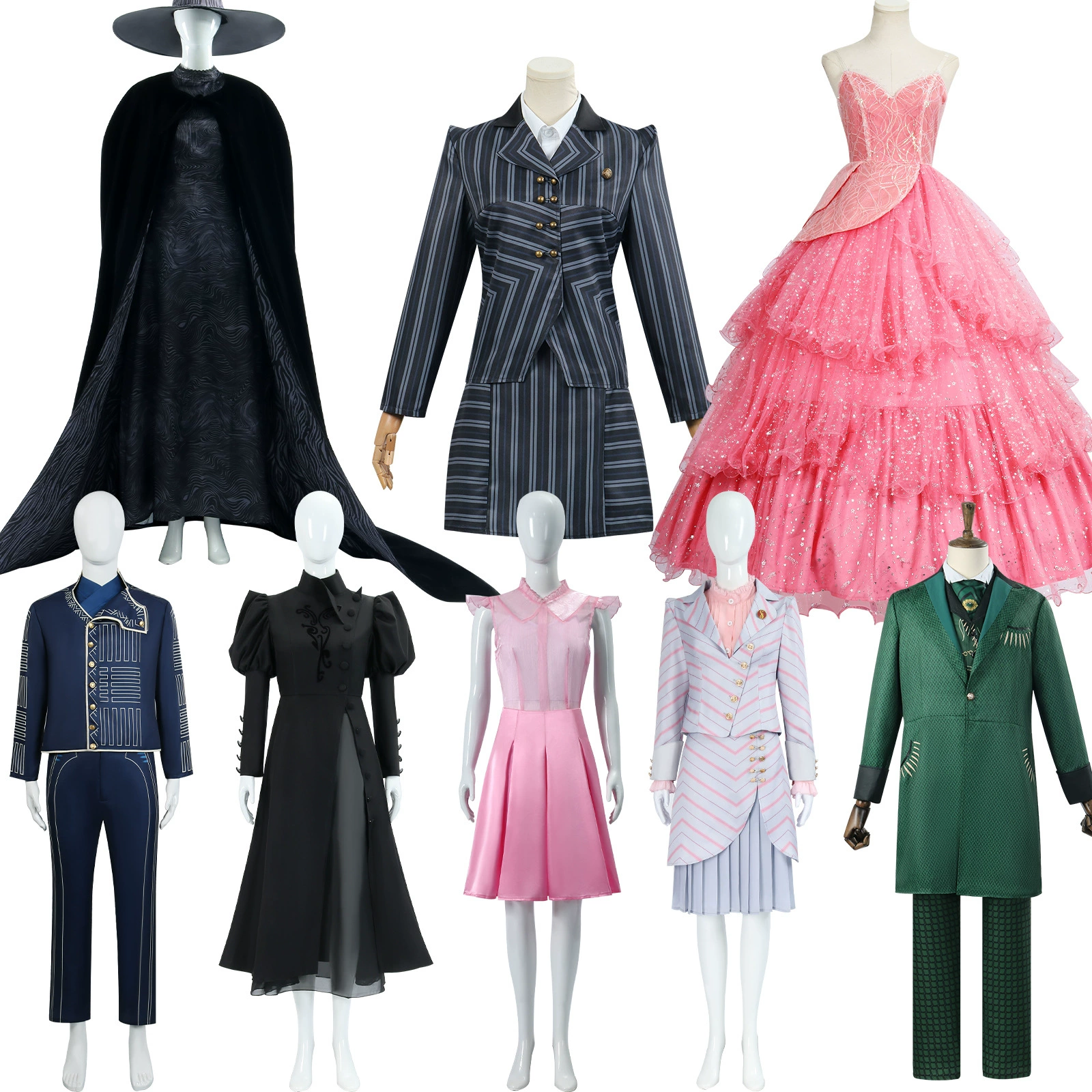 Magic Bad Witch COS Glinda Pink COS Black Witch часто обслуживал Cos Halloween косплей трансграничный