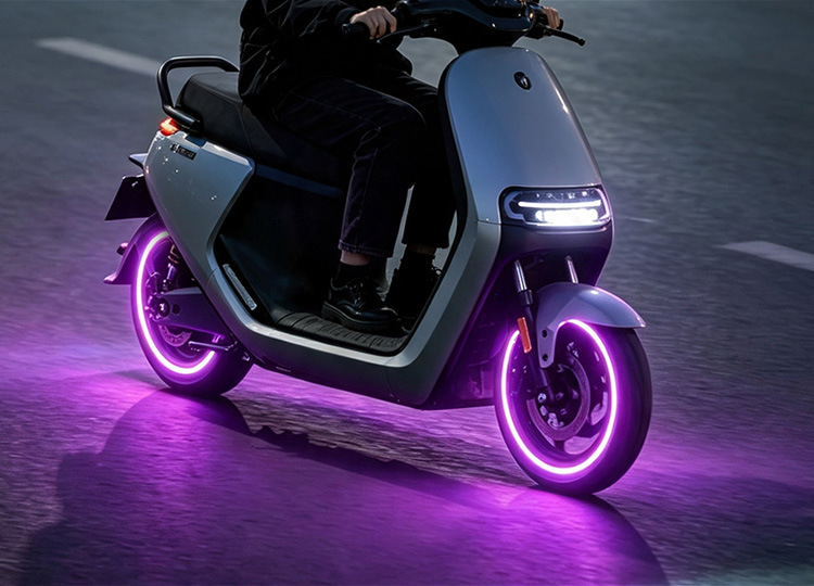 Wireless electric vehicle, electric motorcycle, Niu motorcycle decorative tire lights, modified colorful lights, luminous accessories fx