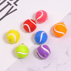新創意ミニテニスキーホルダー置物縮小版クリケットストラップ卸売り2cmテニスペンダントアクセサリープレゼント