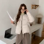 冬季圆领撞色新款棉服