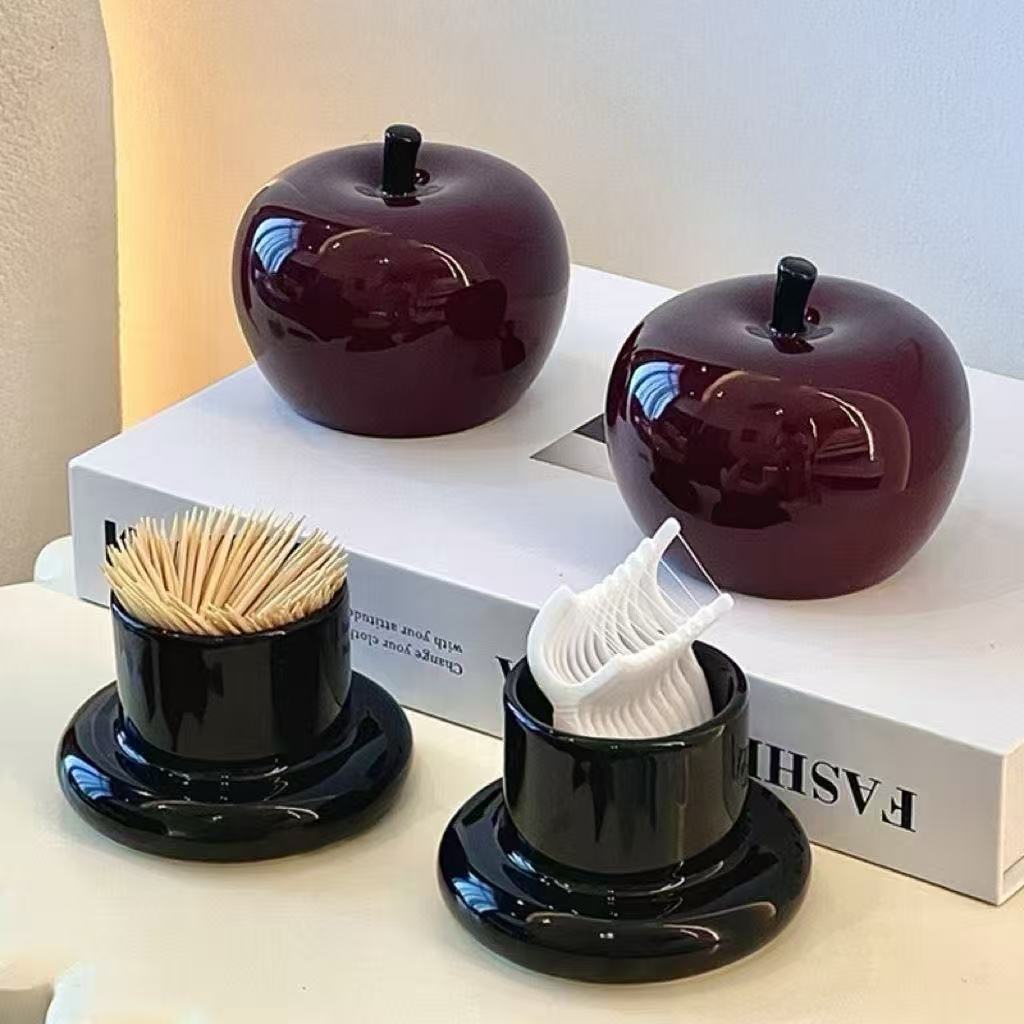 Nueva caja original de palillos de dientes de Apple, alto valor de cara, lata de palillos de dientes de lujo, hilo dental doméstico, palillos de algodón, palillos de dientes