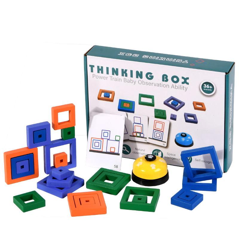 Hollow thinking Square juego de mesa de batalla educativo para niños Ejercicio de pensamiento lógico interacción entre padres e hijos juguetes creativos de montaje