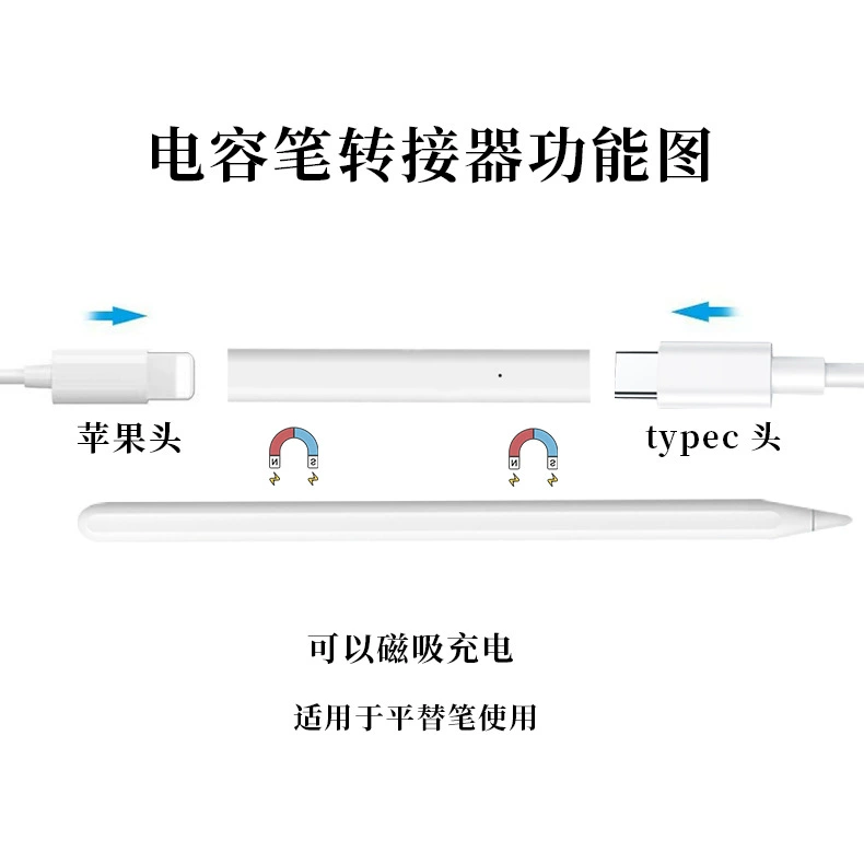Suitable for Apple pencil Apple stylus, mobile power supply, notebook and other charging adapter charging
