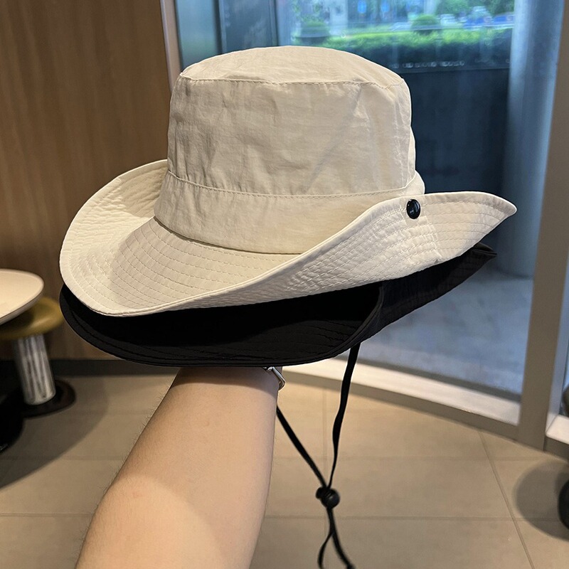 Quick Dry Hiking Hat Women's Summer Outdoor Sunscreen Sunshade Hat Breathable Western Cowboy Hat Fishing Camping Fisherman Hat Men