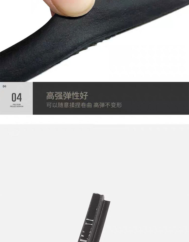 Applicable to the new version of Tesla model 3/Y door sealing strip for the whole car sound insulation and waterproof sealing rubber strip