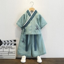 儿童古装汉服男童夏季改良高端演出服宝宝夏装薄款超仙中国风套装