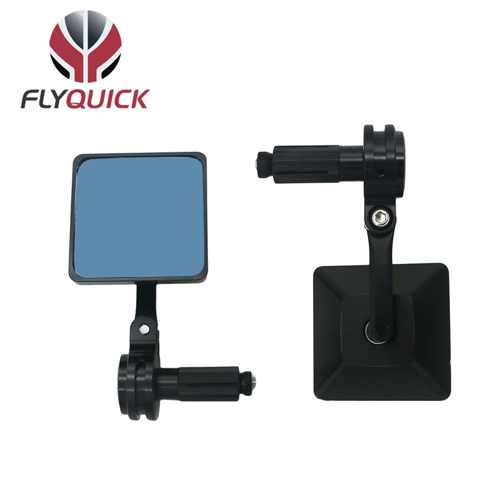 FLYQUICK transfronterizo e-commerce motocicleta cuadrado azul mango de vidrio espejo retrovisor pequeño espejo retrovisor