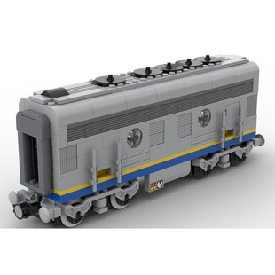 Moc-82274 Blue Carriage Model 373 Particle Number Children's Christmas Gift