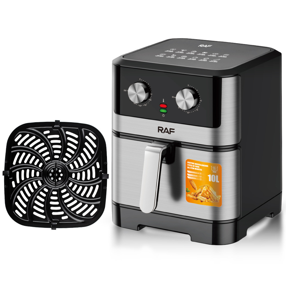 Freidora de aire transfronteriza estándar europea RAF 10L freidora doméstica de gran capacidad sin aceite olla de cocción eléctrica sin humo