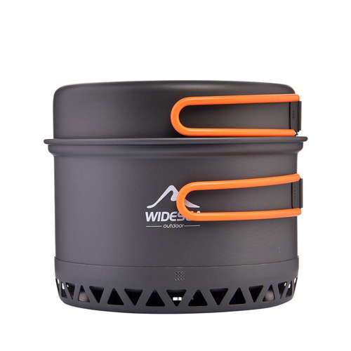 Widesea camping pot set for 2-3 people, energy-gathering camping pot, portable hiking and mountaineering outdoor cooking pot