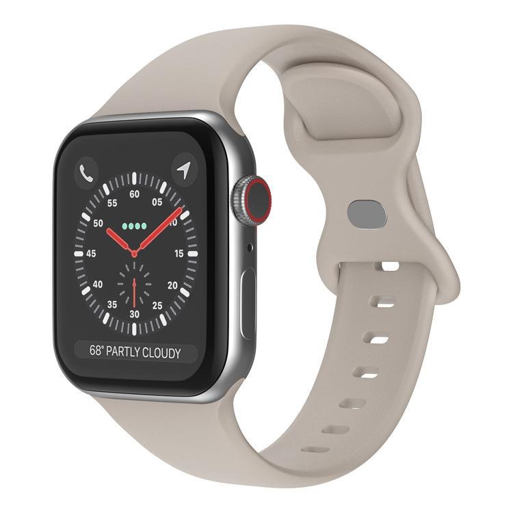 Aplicable a Apple Watch Butterfly Buckle Silicone Bracelet Un segundo 38 - 49mm multi-tamaño universal