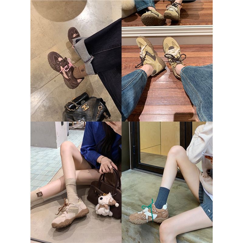 葡萄妈studiolee 4.5cm内增高~厚底老爹德训板鞋阿甘鞋女新款春秋|undefined