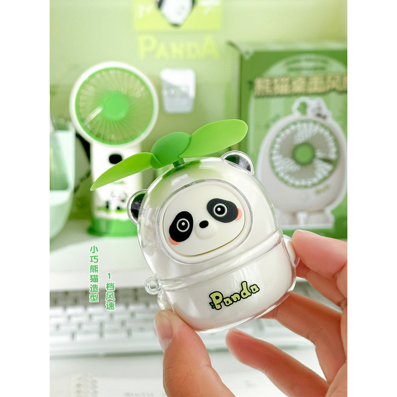 Panda Small Fan Portable Handheld Silent Children's 2025 New Mini Fan High-Value Student Wholesale