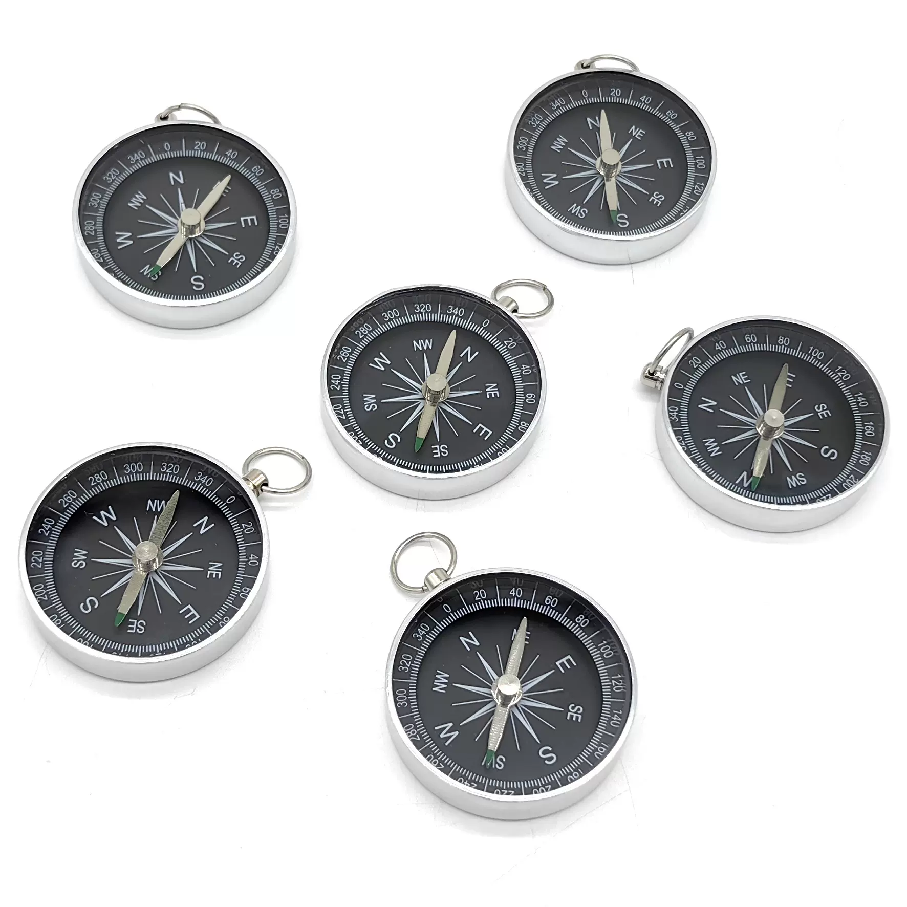 工厂批发 G44户外钥匙扣金属指南针现货 铝合金材质