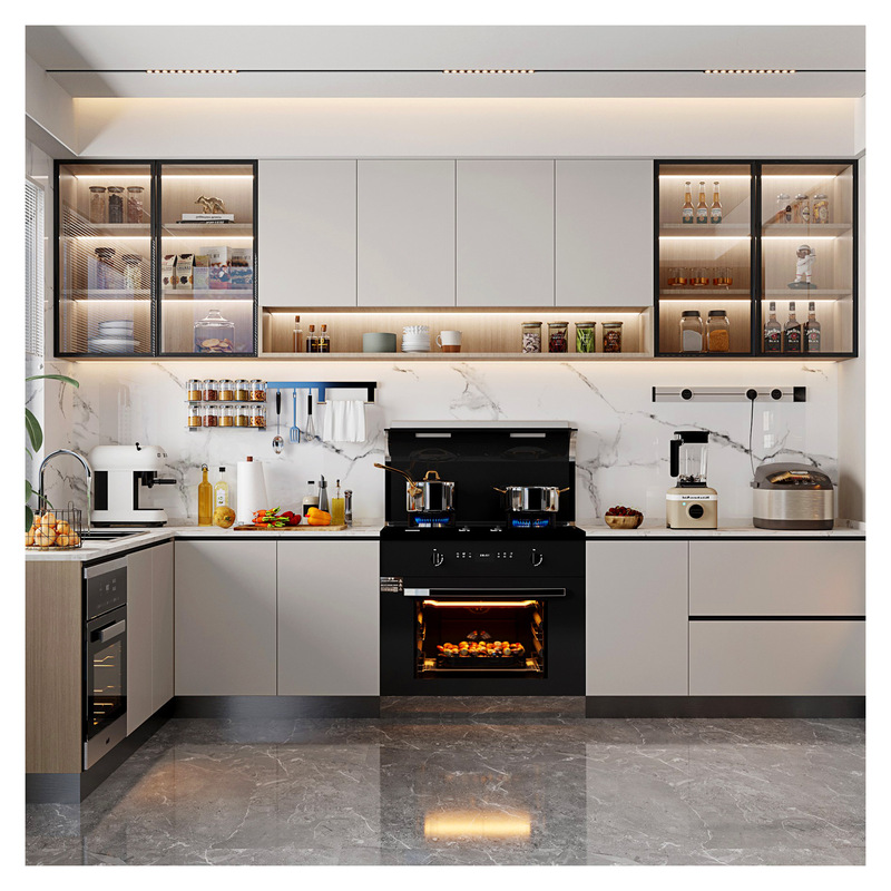 Foshan Guangzhou Qingyuan Nationwide Door-To-Door Installation Volume Size Modern Wood Cabinet Factory Wholesale Custom