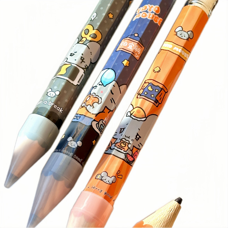 Nuevos productos yoyo ratón en línea lápiz grande encantador lápiz de dibujos animados lápiz creativo lápiz gigante super grande lápiz