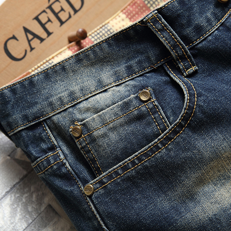 Pantaloncini jeans uomo distressed taglio dritto casual vintage_voghion.com