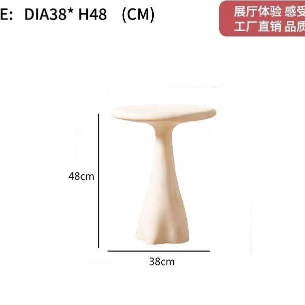 Mesa de té doméstica de madera sólida de crema, casa pequeña, alojamiento moderno nórdico, combinación de sala de estar móvil simple y redonda de alto nivel
