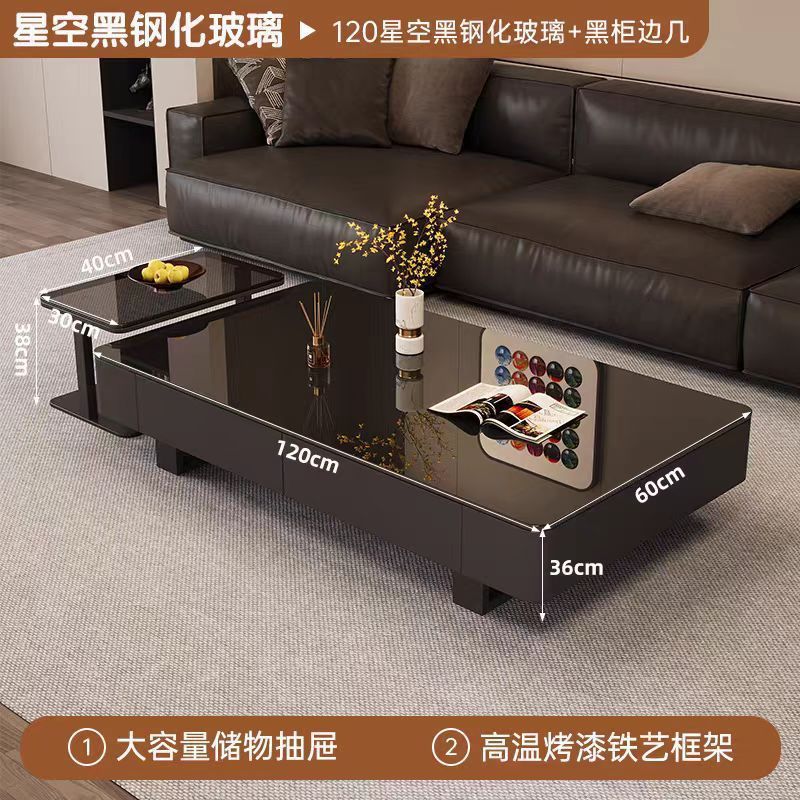 简约岩板茶几家具客厅家用简约风轻奢高级感小户型茶几大理石茶几|undefined