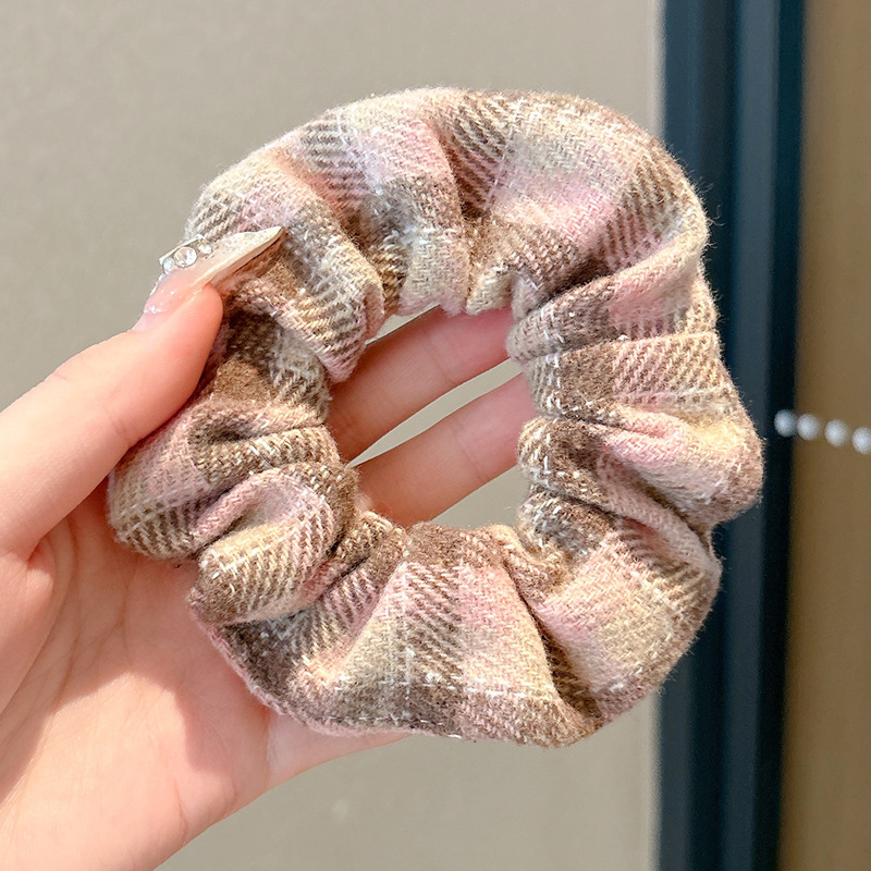 Anillo de cabello de intestino grande coreano para mujeres de alto nivel toallas cuadradas cuerdas de cabello de alta elasticidad y elásticas duraderas flojas flojas