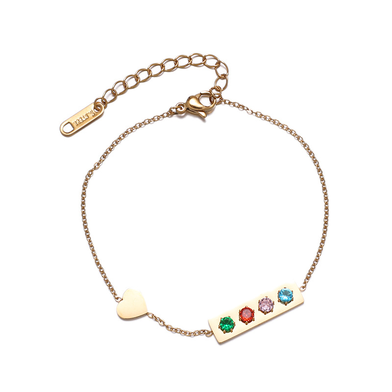 Tina Europa y los Estados Unidos de moda en el viento de diamantes de color amor pulsera de color no desvanecer pulsera de color joyería de lujo ligera sensación de alta calidad