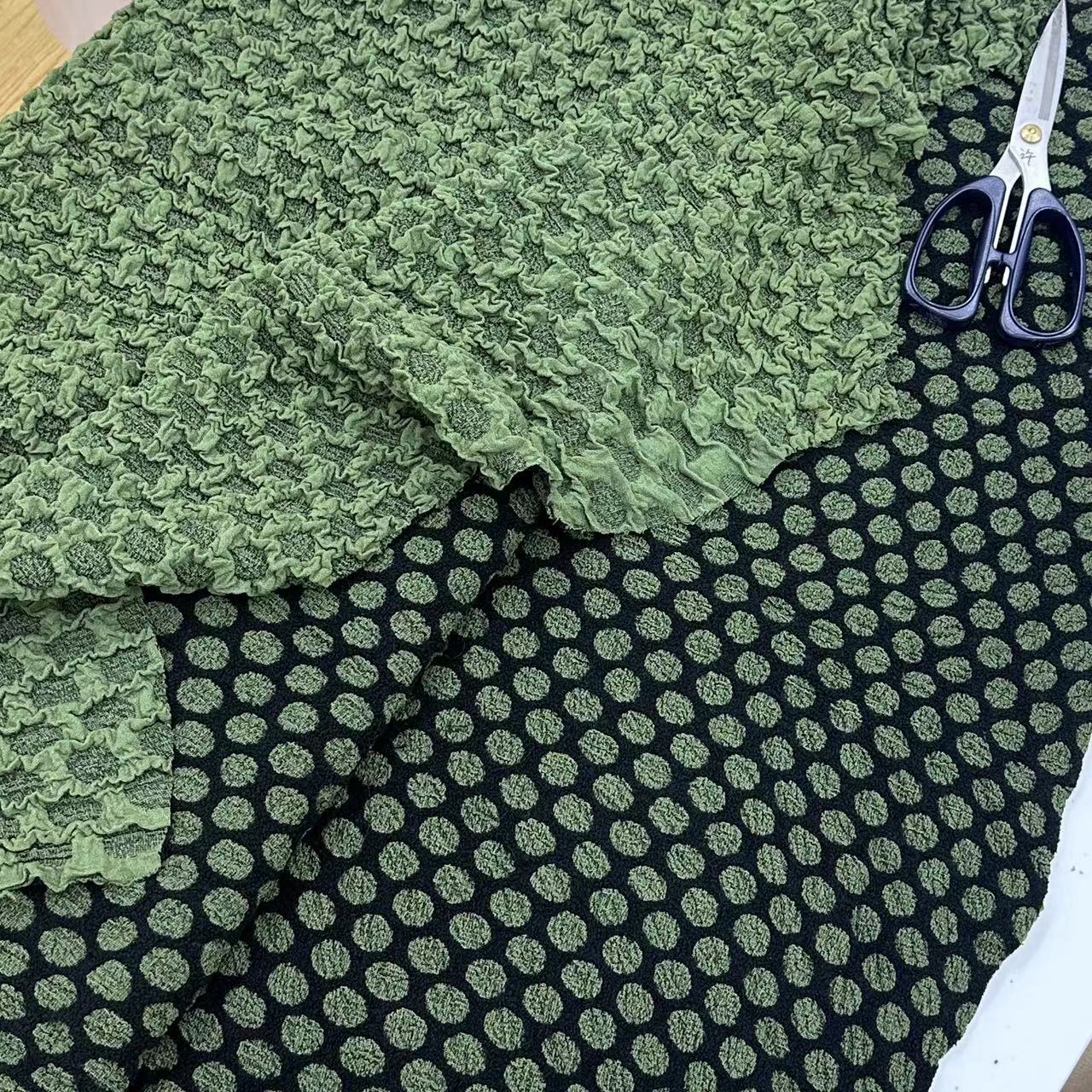 家纺面料沙发套面料 秋冬外套面梭织泡泡提花面料弹力肌理感面料