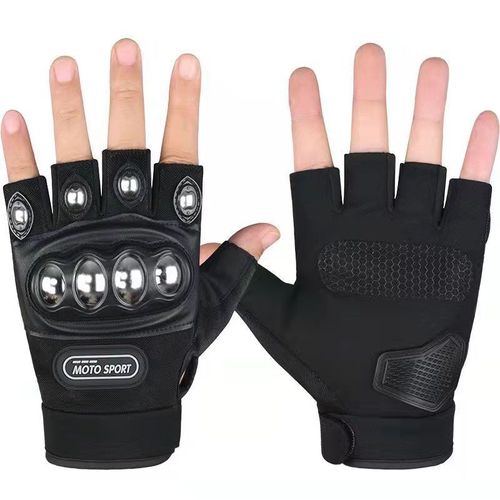 Motorcycle riding gloves men's full finger touch screen anti-collision steel shell half finger tactical gloves combat training gloves wholesale