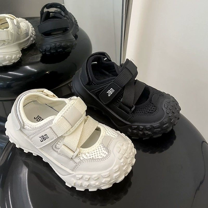 Детские сандалии для девочек и мальчиков лето 2025, спортивная обувь, босоножки, пляжная обувь с открытым носком