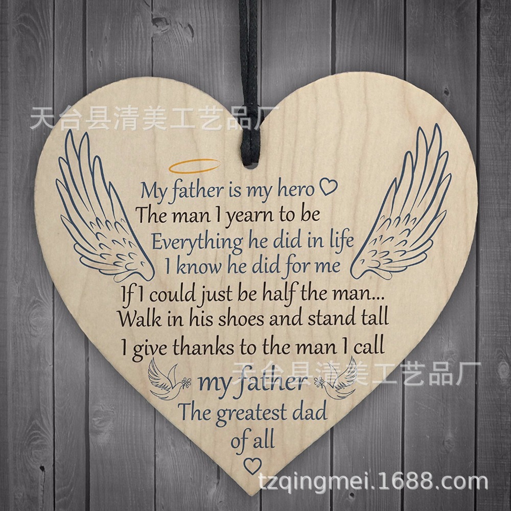 100mm love madera pieza colgante 1 paquete