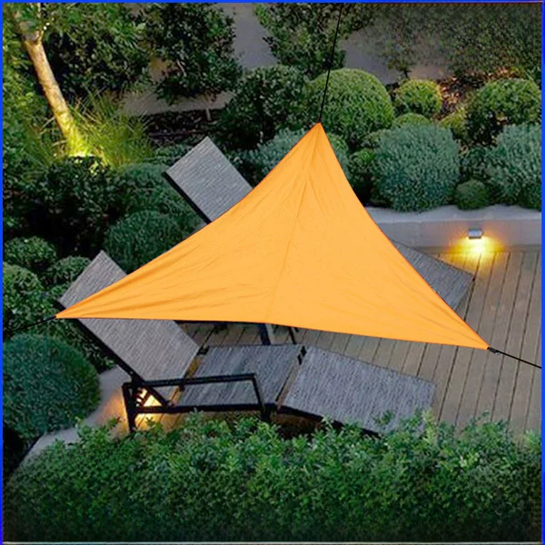 Outdoor Triangular Canopy for Patio, Balcony, Sunshade Sail, 3m Silver-Coated Sunshade Awning, Landscape Rain Shelter, Rainproof
