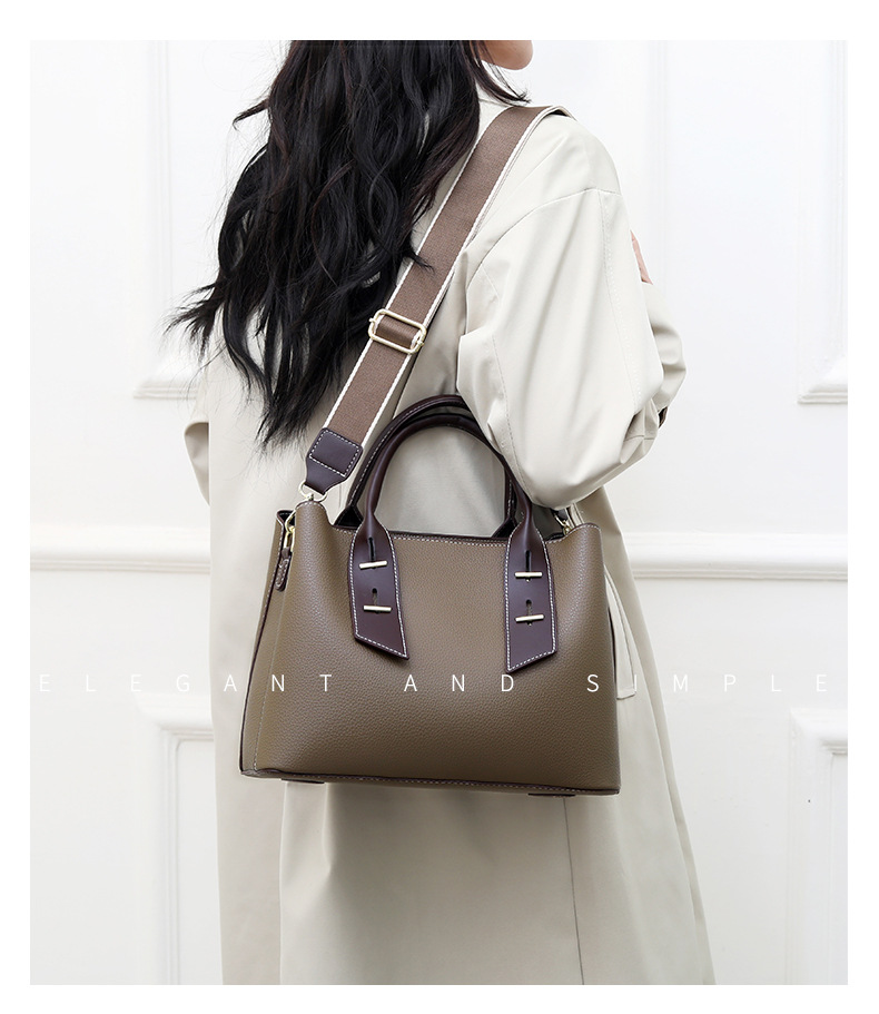 Women's Handle Bag Messenger Bag Wide Strap Stylish Commuter Bag_voghion.com
