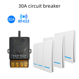 Household Single-Control and Dual-Control Remote Control Wireless Switch, Wiring-Free Panel Battery Model, Optional 30A High-Power Electrical Appliances