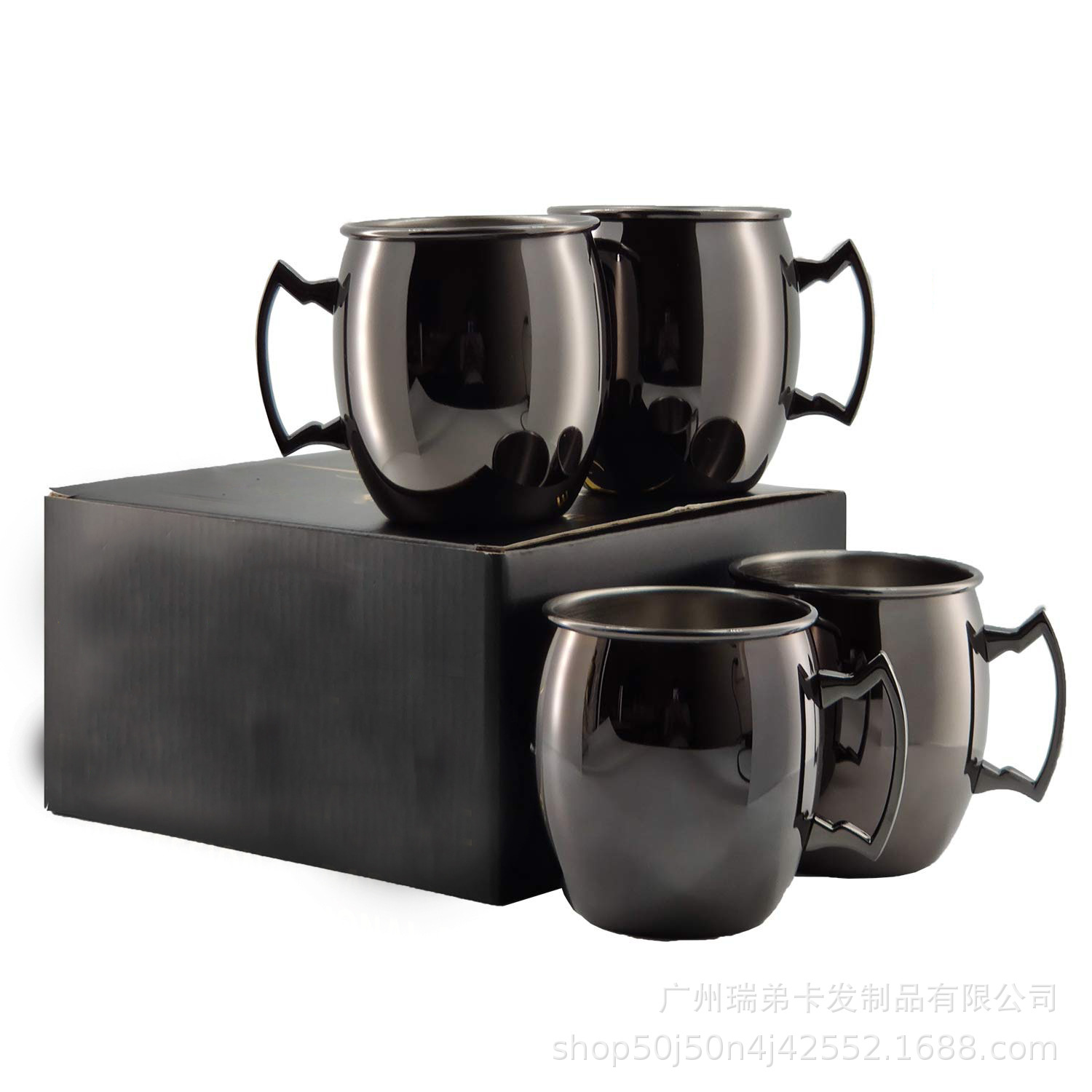 Venta caliente transfronteriza Copa de Moscú taza de mula 304 acero inoxidable chapado en cobre punto de martillo taza desnuda copa de vino copa de cóctel taza