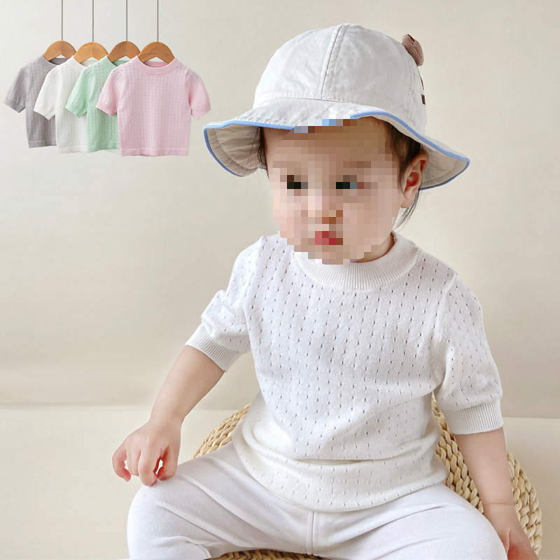 Summer children's light and thin knitted fashionable breathable…