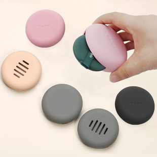 Amazon's Hot-Selling Spot Direct Sales Silicone Powder Puff Storage Box Reusable Silicone Powder Puff Storage Set