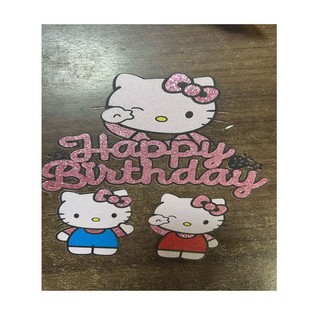 Glitter Paper Cat Cartoon Cat-Themed Birthday Cake Topper Party Decoration Essential for Birthday Parties