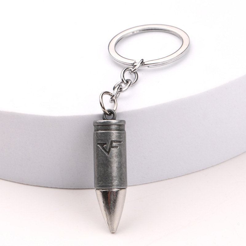 Jesús supervivencia pubg Bullet modelo aleación metal llavero colgante accesorios pollo juego arma periférica