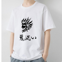 2023新款棉质短袖男士半袖T恤圆领洗水 鬼男式短袖t恤衫一件代发